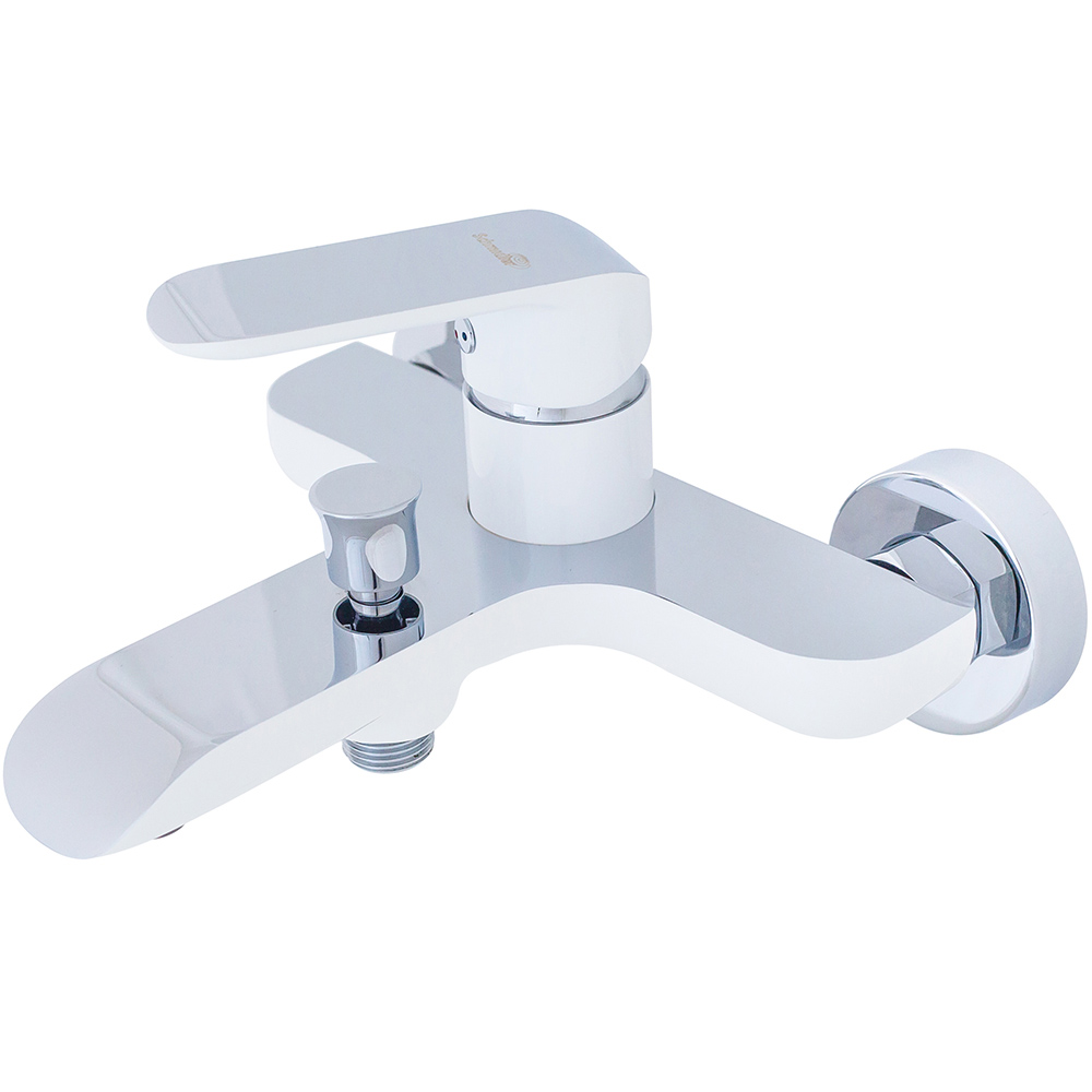 London slavina za kadu  - bijela / krom