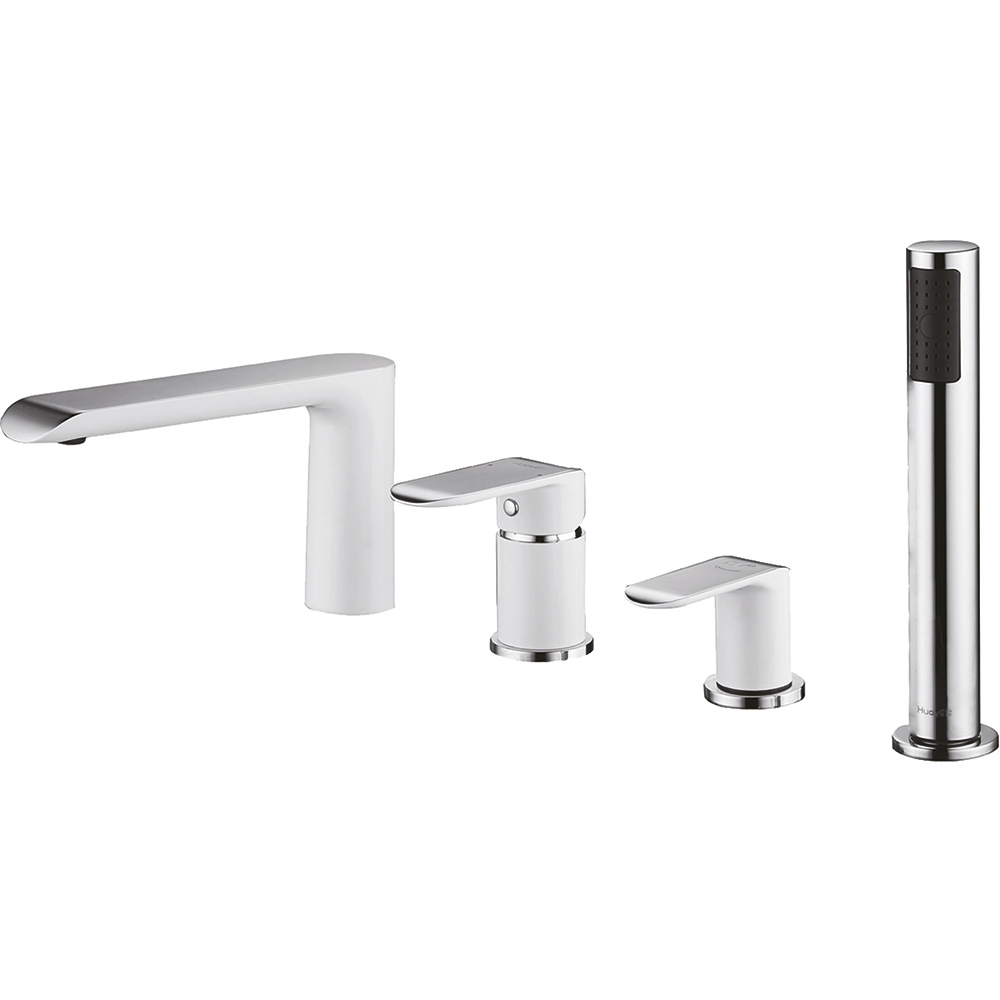 London slavina za kadu ugradbena -  bijela / krom