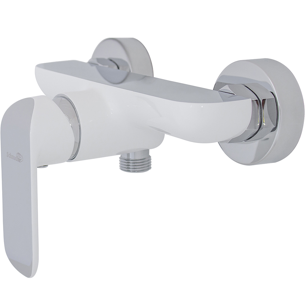 London slavina za tuš kadu -  bijela / krom